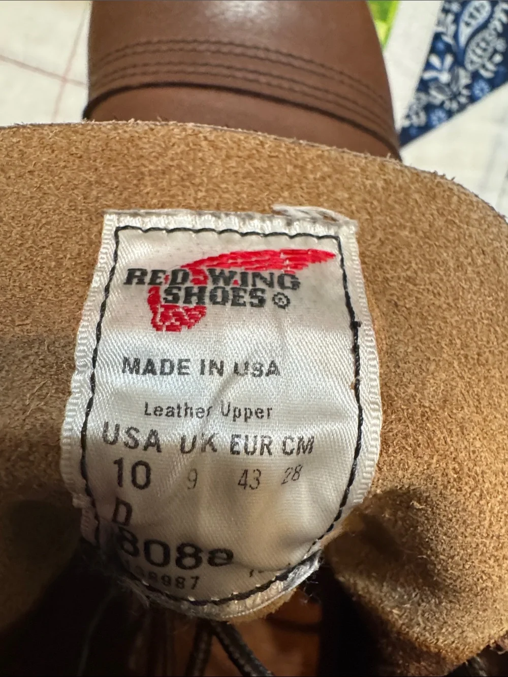 Men's Brown Leather Lace-Up Red Wing Boots Sz. 10 D very good condition